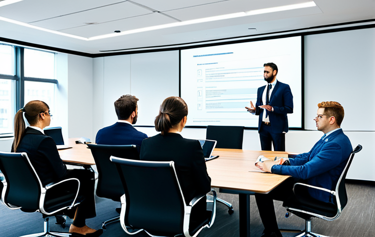 사이버 보안 인식 교육의 필수 요소 정리 - Phishing Awareness**

A diverse group of office workers, fully clothed in business casual attire, ar...