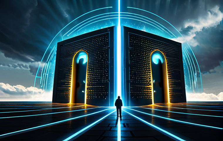 사이버 보안 인식 프로그램과 윤리적 해킹의 관계 - The Vigilant Human Firewall**
A panoramic shot within a modern, brightly lit open-plan office. Diver...