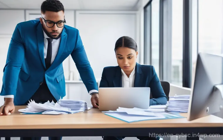 사이버 보안 인식 프로그램의 ROI 측정 방법 - **Prompt:** A diverse group of fully clothed professionals in a modern, brightly lit office. The sce...