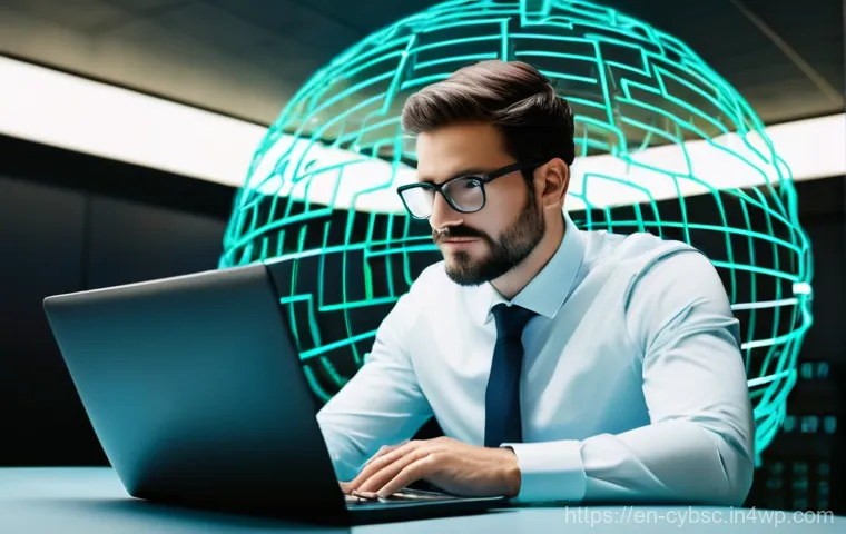 사이버 공격 예방을 위한 인식 개선 방안 - **Prompt: The Digital Fortress of a Unique Passphrase**
    A detailed, realistic image of an adult,...