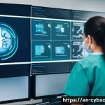 Home 17 업종별 사이버 보안 인식 프로그램 비교 - **Prompt:** A diverse group of healthcare professionals, including doctors, nurses, and administrati...